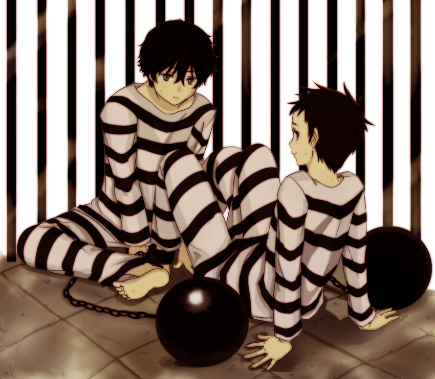 oreki houtarou and fukube satoshi (hyouka) drawn by rano_(0kayu344)