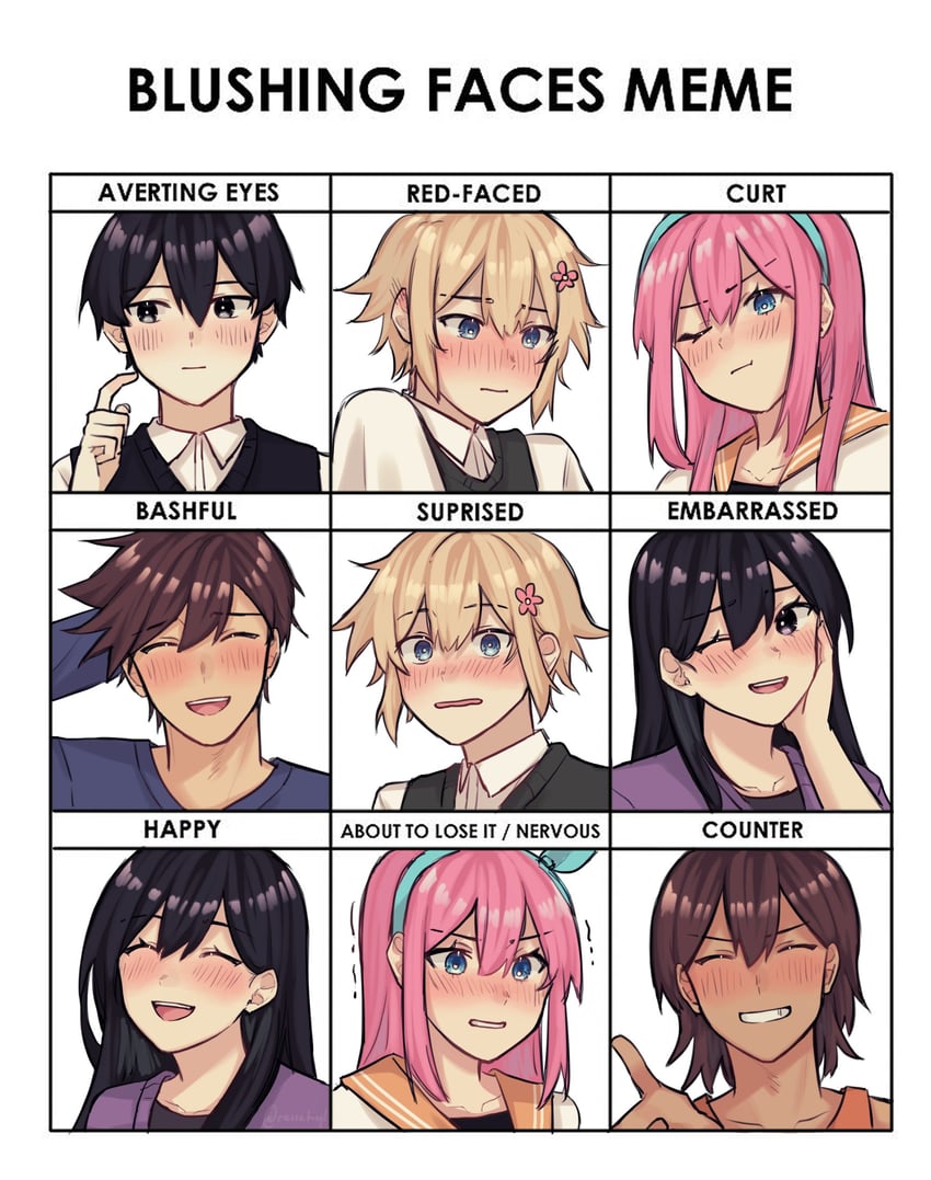 sunny, basil, aubrey, kel, mari, and 1 more (omori) drawn by reiichyl
