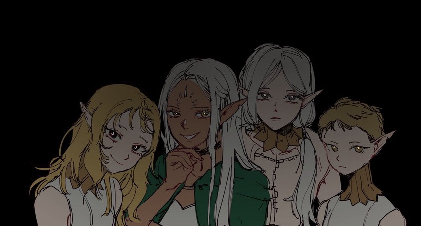 fleki, lycion, cithis, and otta (dungeon meshi) drawn by yp_(pypy_5_)