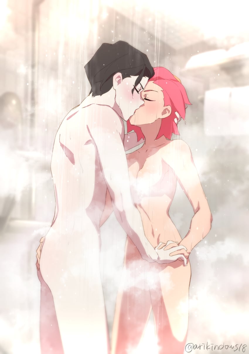 amanda o'neill and andrew hanbridge (little witch academia) drawn by arikindows10