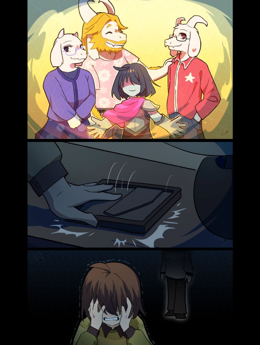 kris, toriel, asriel dreemurr, asgore dreemurr, and vessel (deltarune) drawn by harac_(mc_harac98)