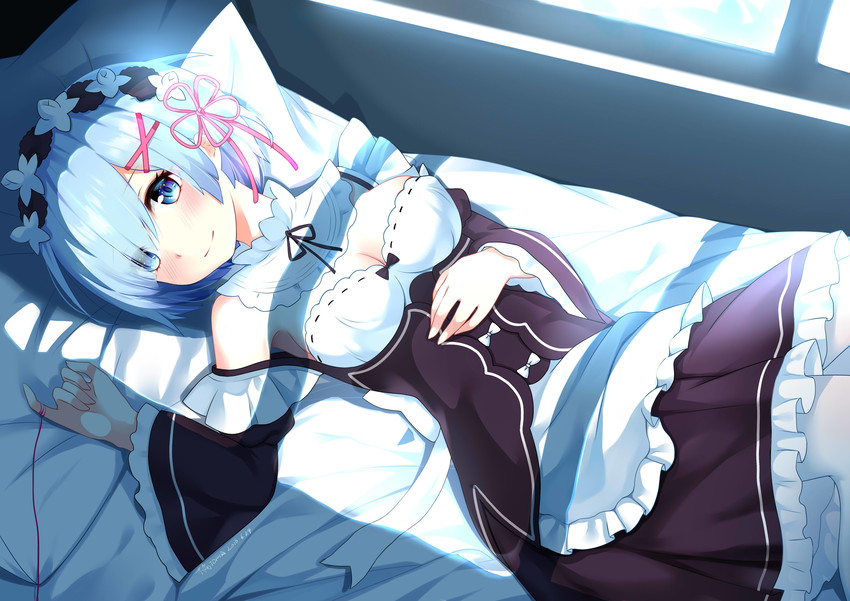 rem (re:zero kara hajimeru isekai seikatsu) drawn by akuma_(ogino-m)