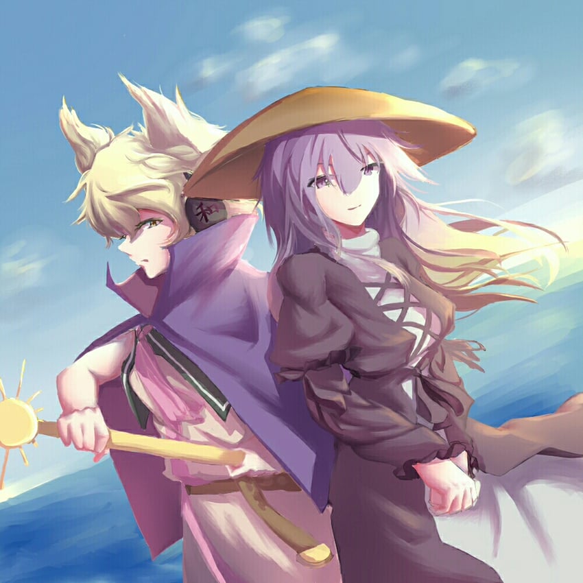 hijiri byakuren and toyosatomimi no miko (touhou) drawn by mmmarisa