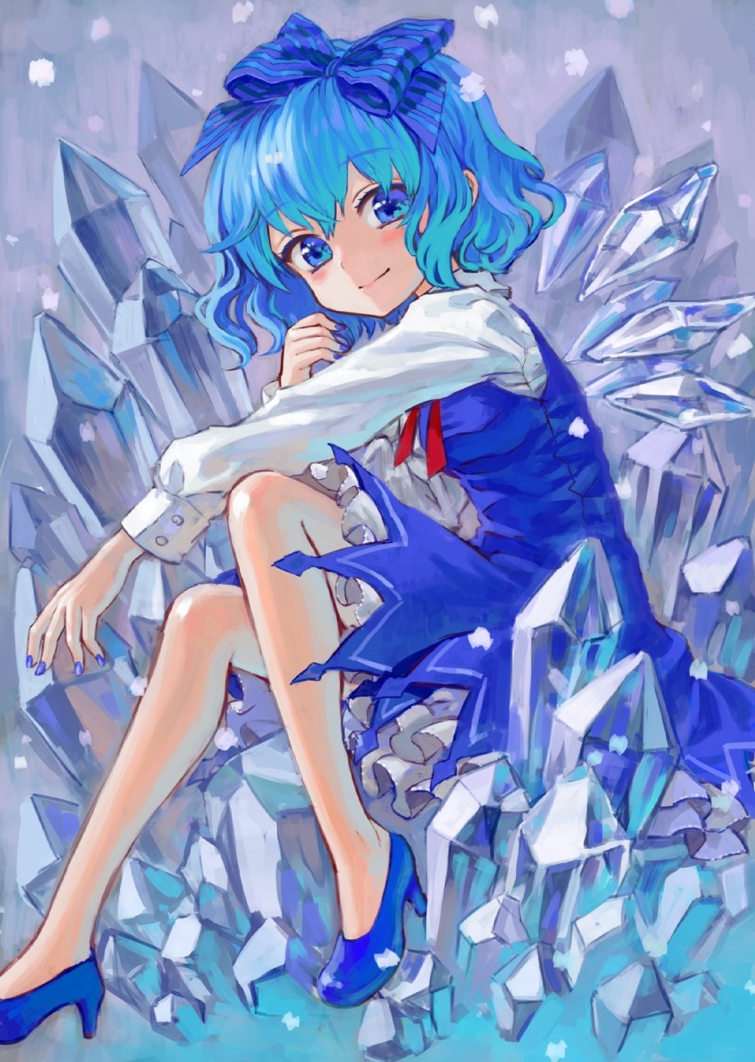cirno (touhou and 1 more) drawn by ama-tou