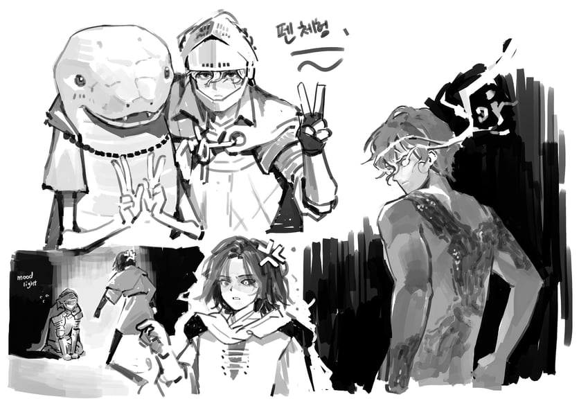 tarnished, melina, rya, lord of the frenzied flame, zorayas, and 1 more (elden ring) drawn by sadoseja854000
