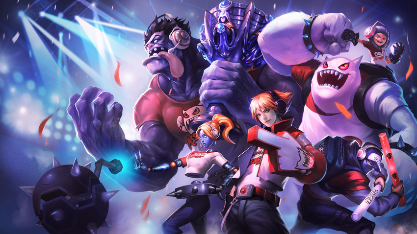 ezreal, shen, orianna, dr. mundo, nunu, and 1 more (league of legends and 1 more)