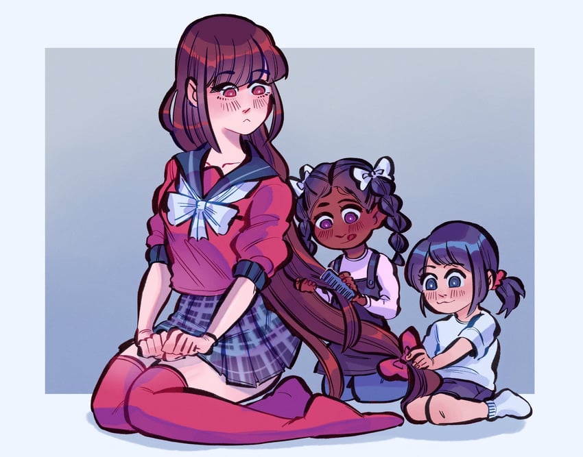 harukawa maki (danganronpa and 1 more) drawn by hellshake_yuli