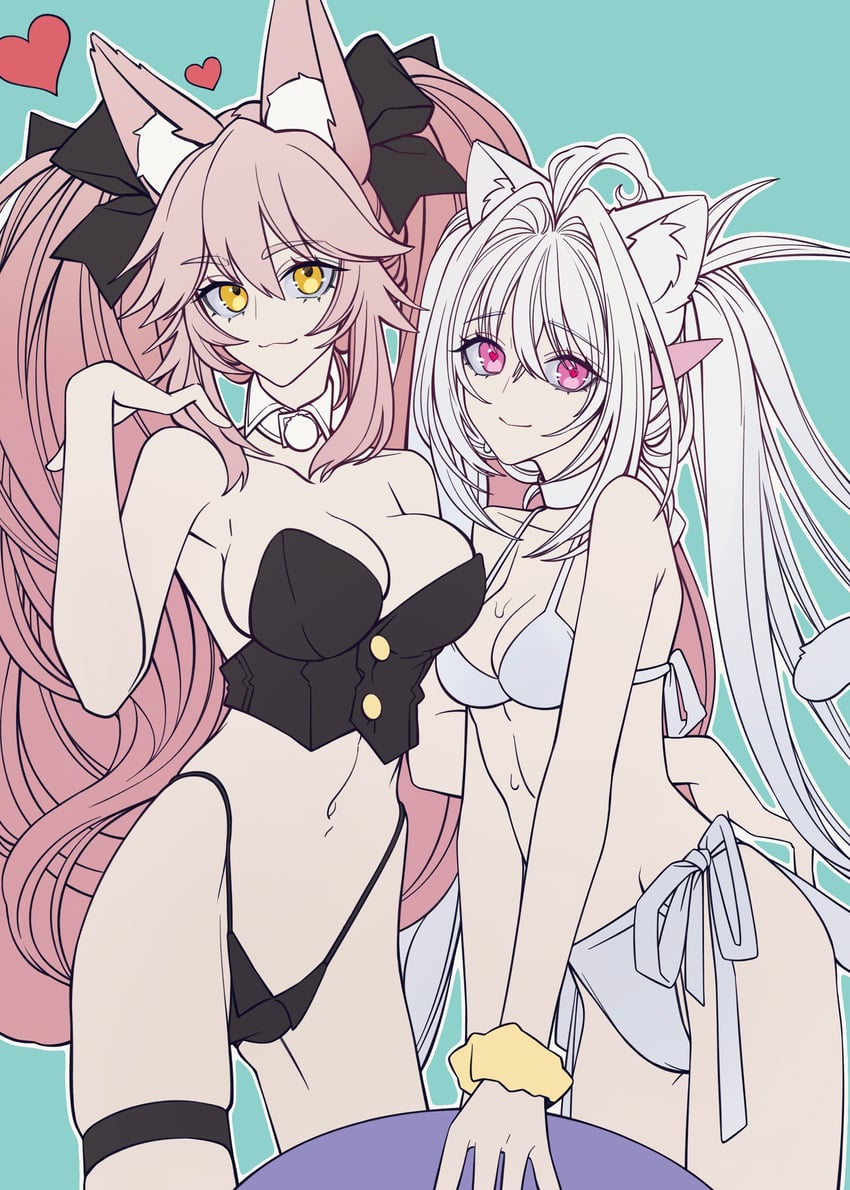 tamamo, merlin, and koyanskaya (fate and 1 more) drawn by nanairo