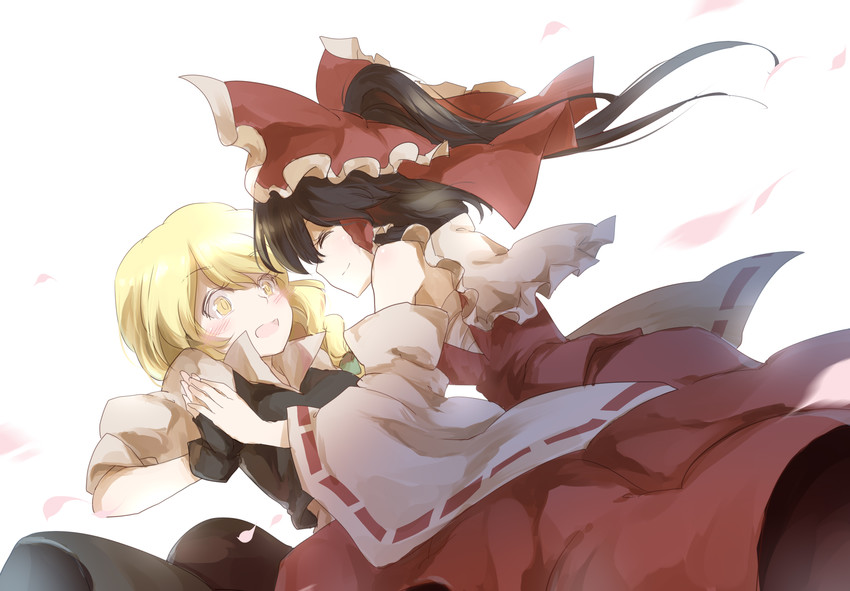 hakurei reimu and kirisame marisa (touhou) drawn by dena.ei