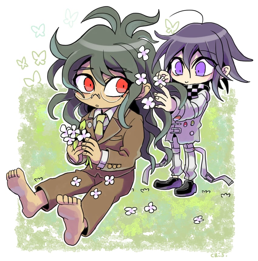 oma kokichi and gokuhara gonta (danganronpa and 1 more) drawn by kumakoro_(tetsupag)