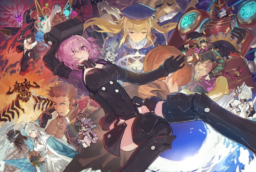 artoria pendragon, saber, mash kyrielight, morgan le fay, artoria caster, and 17 more (fate and 1 more) drawn by yakihoko