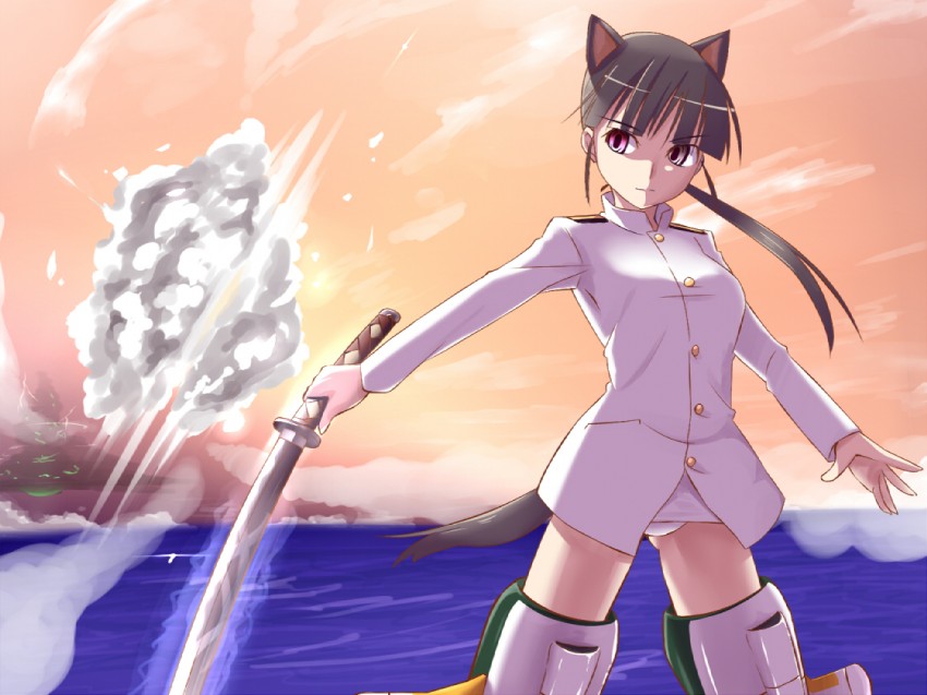 sakamoto mio (world witches series and 1 more) drawn by level.21