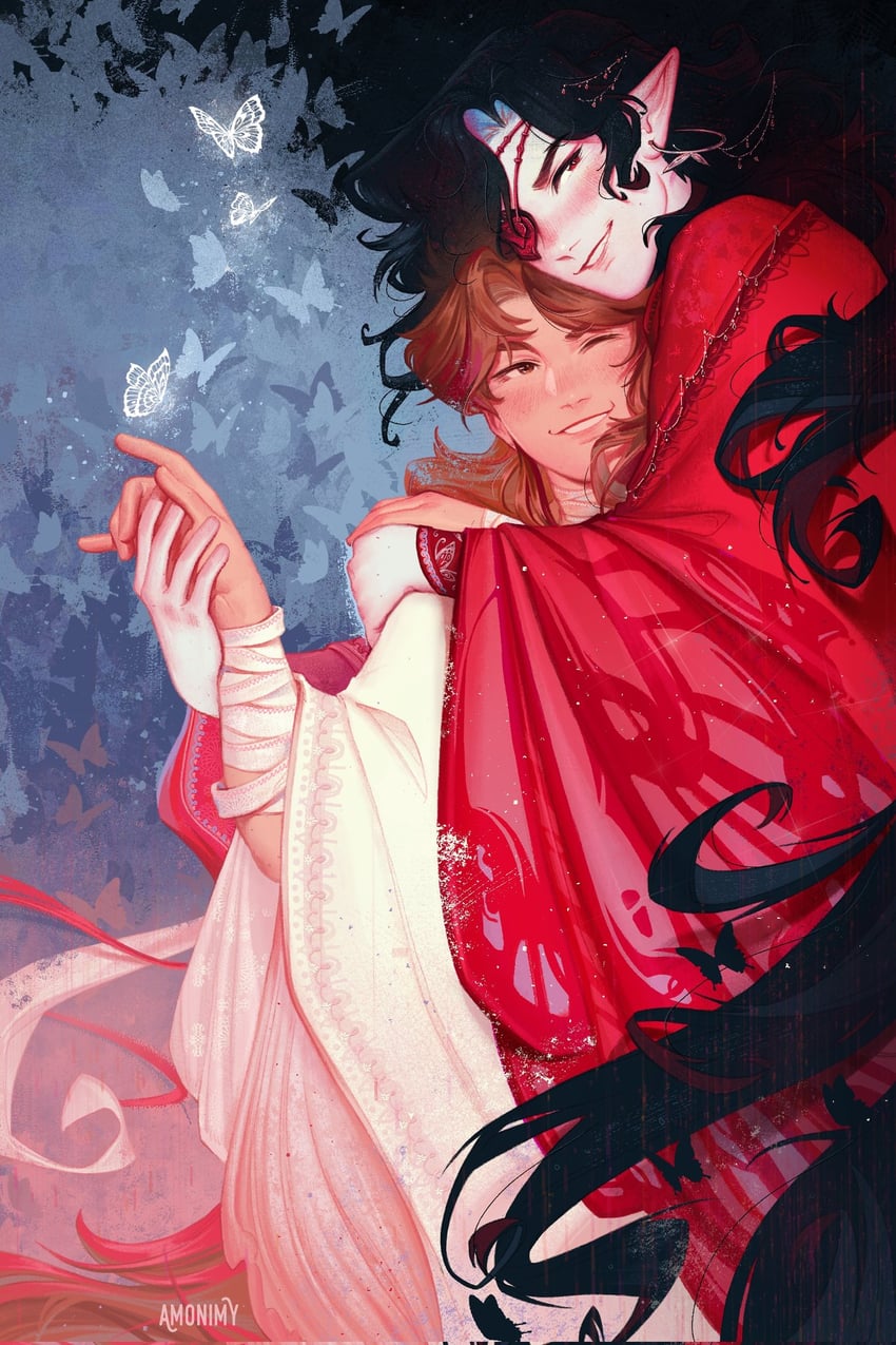 xie lian and hua cheng (tianguan cifu) drawn by amonimy