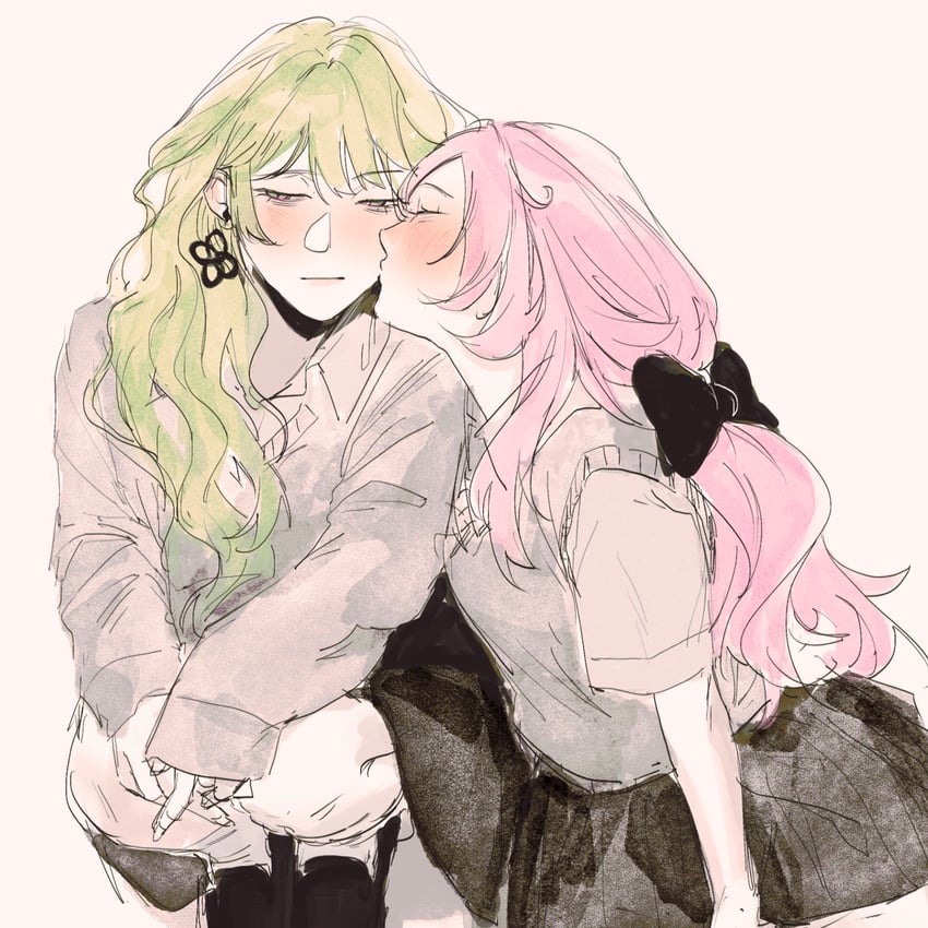 elysia and mobius (honkai and 1 more) drawn by crysangria