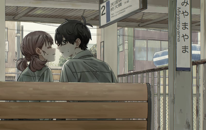 orimotou hajime and kurematsu mimi (original) drawn by mi_(pic52pic)