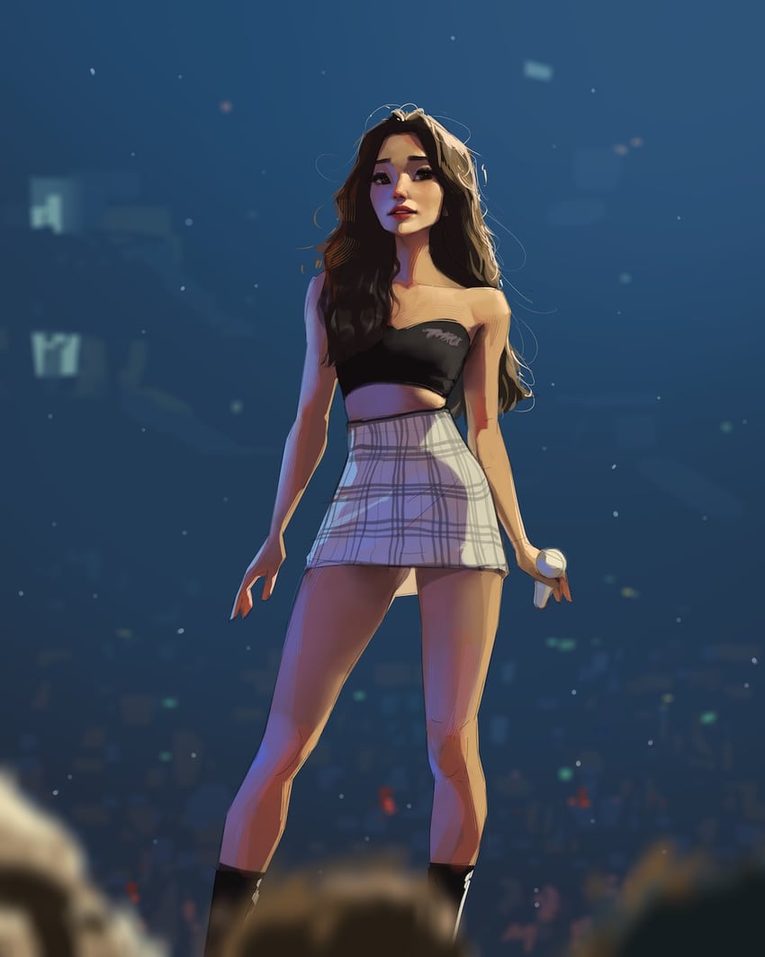 mina (real life and 1 more) drawn by sam_yang
