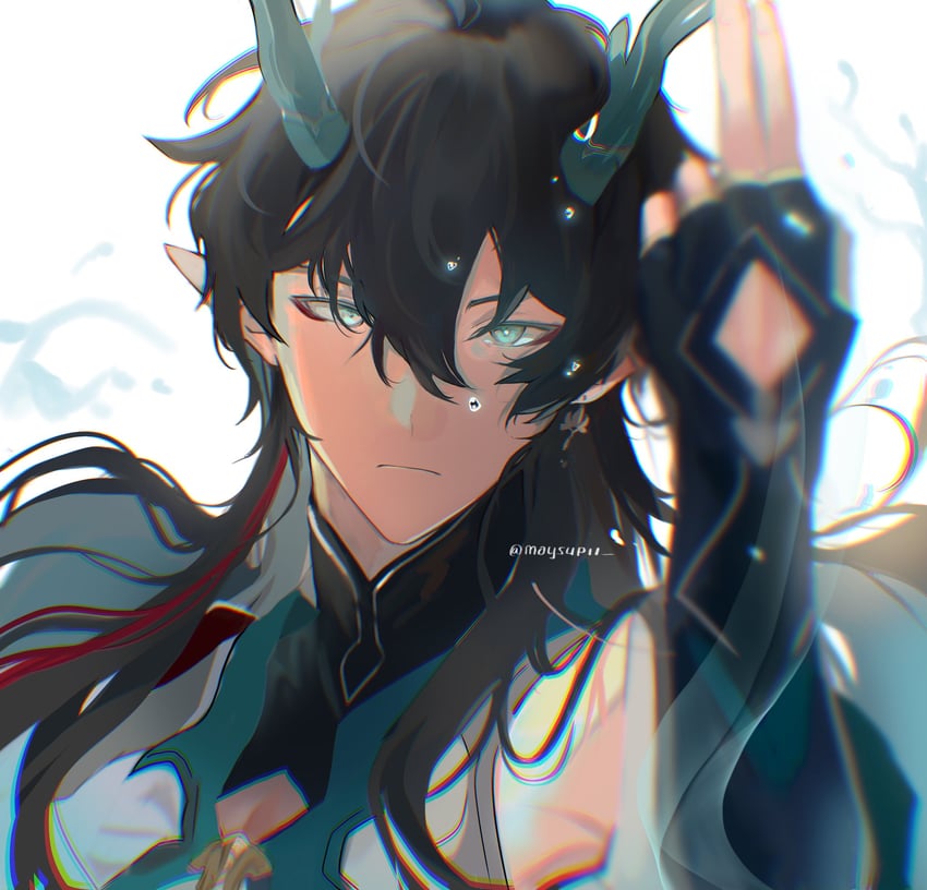 dan heng (honkai and 1 more) drawn by maysupii