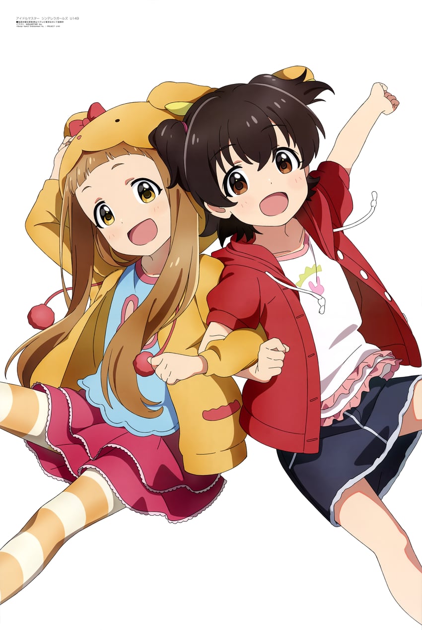 akagi miria and ichihara nina (idolmaster and 3 more) drawn by aquastar_inc.