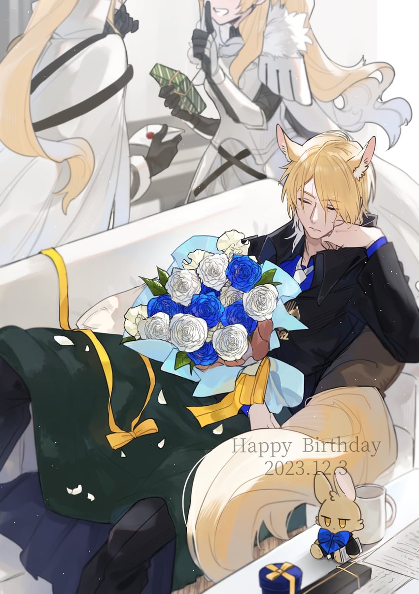 nearl, blemishine, mlynar, and nearl the radiant knight (arknights) drawn by yakota_(usuk-yako)