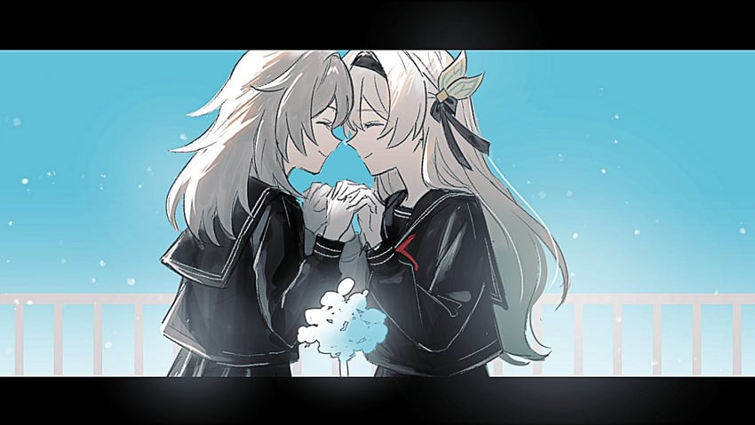 trailblazer, firefly, and stelle (honkai and 1 more) drawn by uju_str