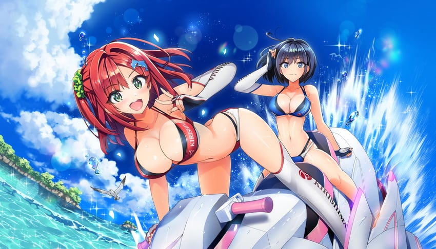 sakimiya iruka and tojou michiru (dolphin wave) drawn by ootomo_takuji