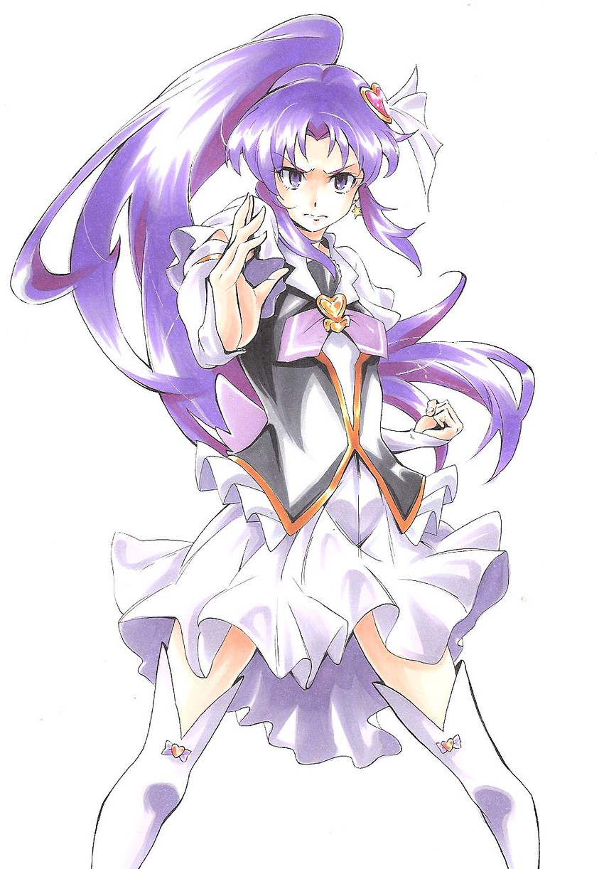 hikawa iona and cure fortune (precure and 1 more) drawn by juuzou_(amayuu112)