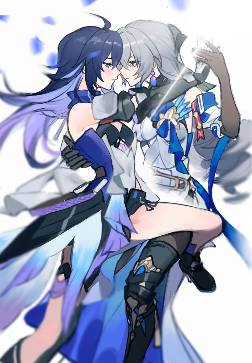 bronya rand and seele (honkai and 1 more) drawn by mie_xing