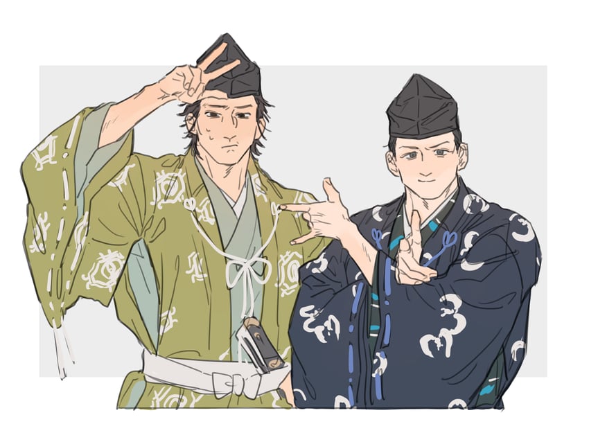 miura yoshimura and houjou yasutoki (kamakura-dono no 13-nin) drawn by bbbb_fex