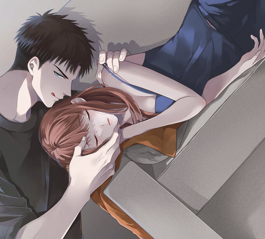 mizuno souma and fujihashi ryou (yubisaki kara no honki no netsujou) drawn by tarou_(you-0512)