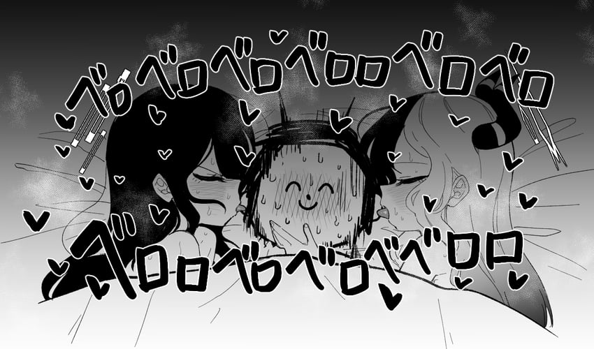 sensei, doodle sensei, kayoko, and kei (blue archive) drawn by asahina_yoshitoshi