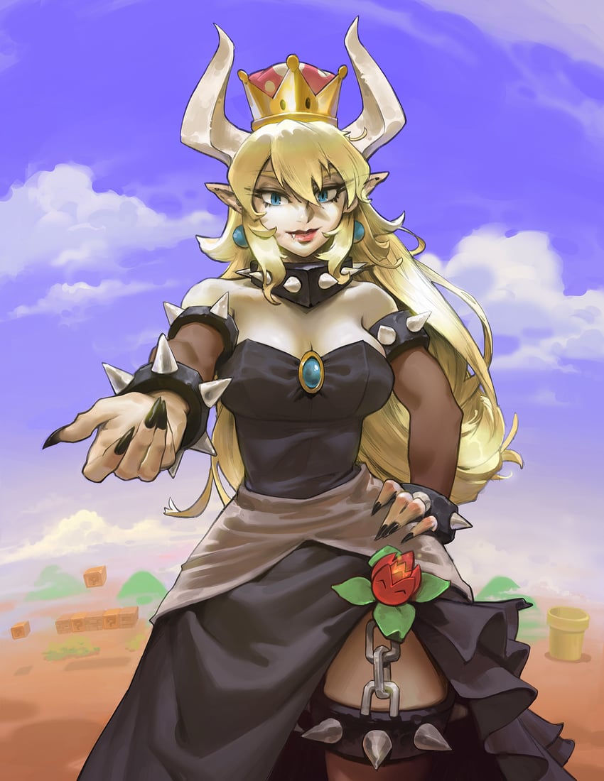 bowsette (mario and 1 more) drawn by christopher_pariano