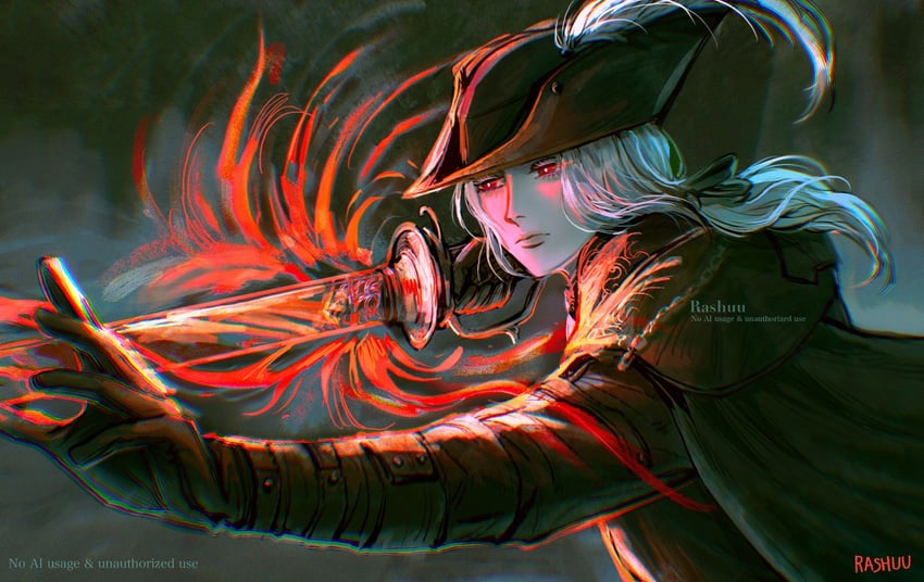 lady maria of the astral clocktower (bloodborne) drawn by rashuu