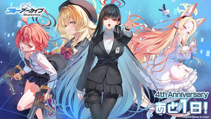 rio, seia, neru, and professor niyaniya (blue archive) drawn by tomose_shunsaku