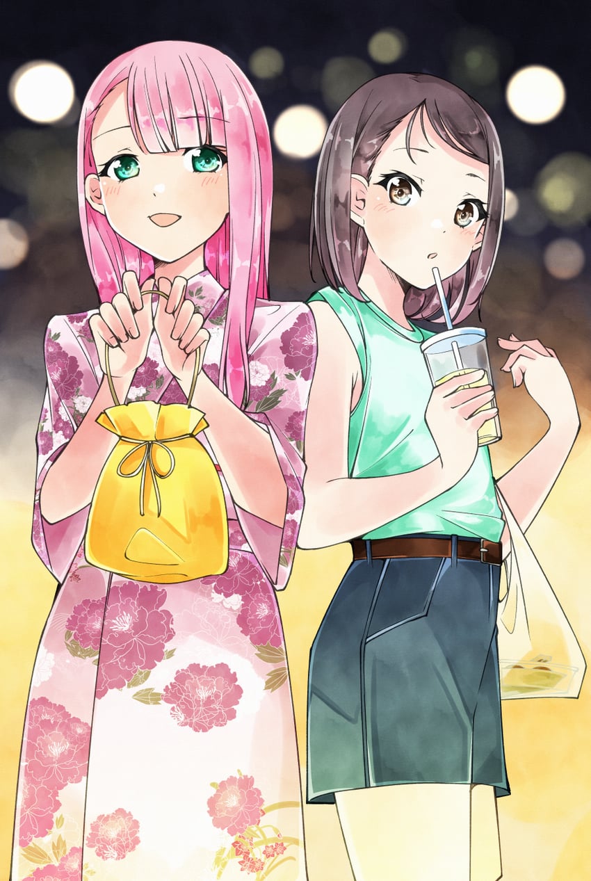 kamiki mikami and hiiragi tsubomi (22/7) drawn by trefle_r