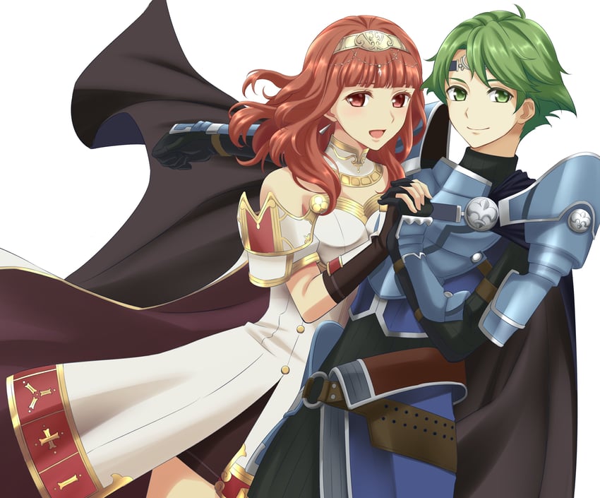 celica and alm (fire emblem and 1 more) drawn by kakiko210