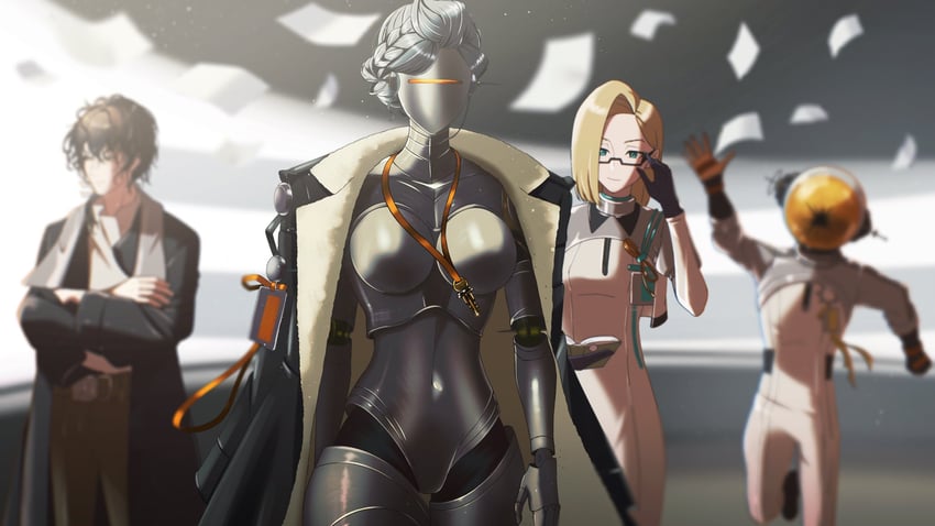 lucy, enigma, ulrich, and simone (reverse:1999) drawn by milmil7