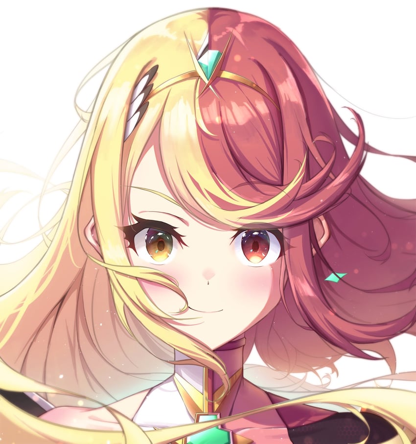 pyra and mythra (xenoblade chronicles and 1 more) drawn by okazu2010015