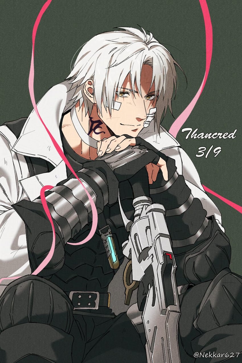 thancred waters and gunbreaker (final fantasy and 1 more) drawn by nekkar627