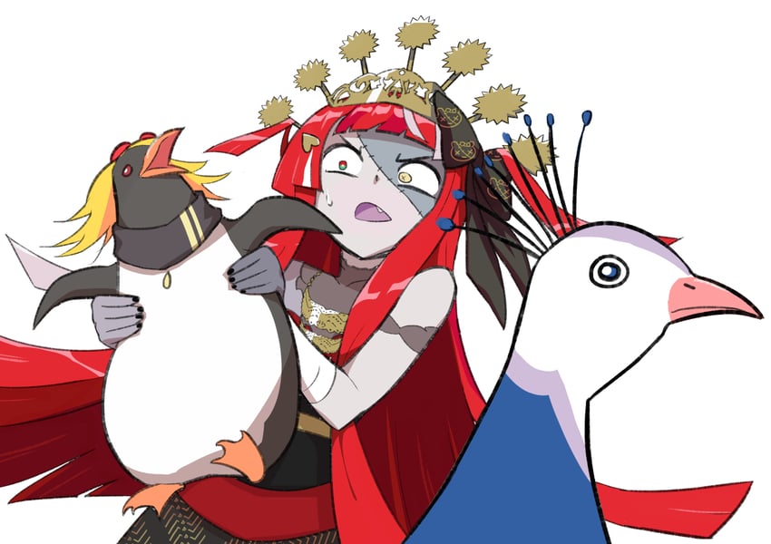 kureiji ollie, pavolia reine, and kaela kovalskia (hololive and 1 more) drawn by lutherniel