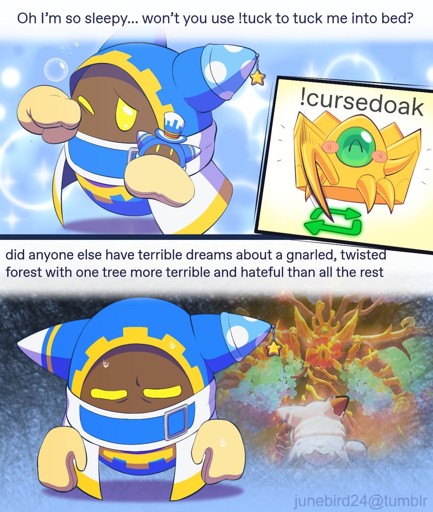 magolor, interdimensional magolor, and master crown (kirby and 2 more) drawn by junebird24
