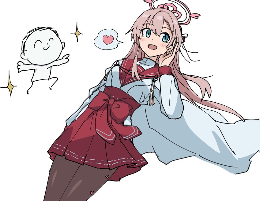 sensei, doodle sensei, and mimori (blue archive) drawn by momomatang