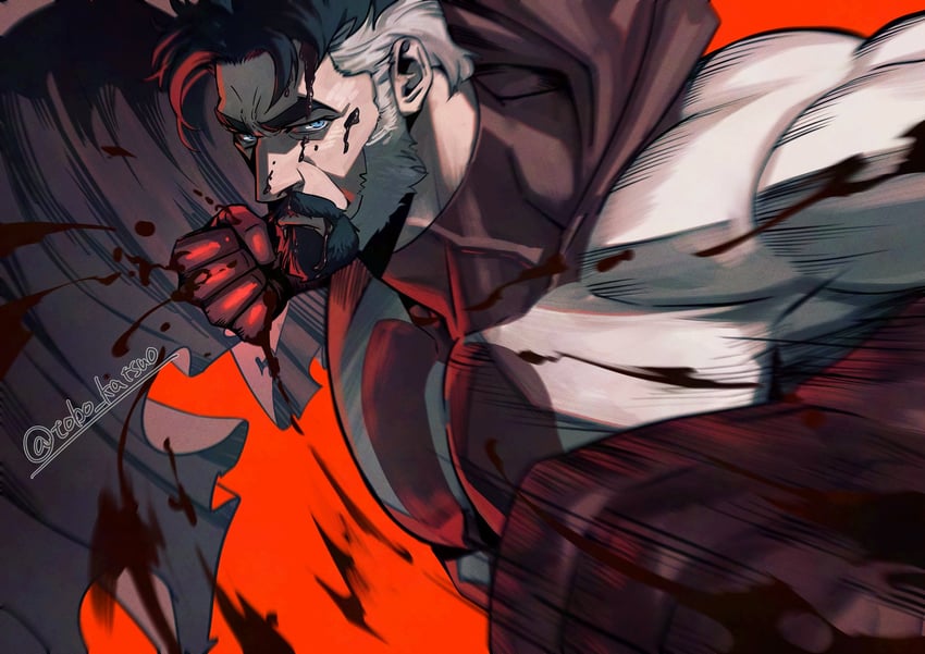 omni-man and nolan grayson (invincible) drawn by tobo_katsuo