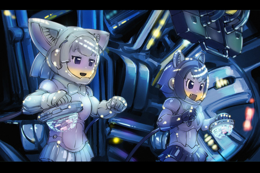 common raccoon and fennec (kemono friends and 1 more) drawn by ueyama_michirou