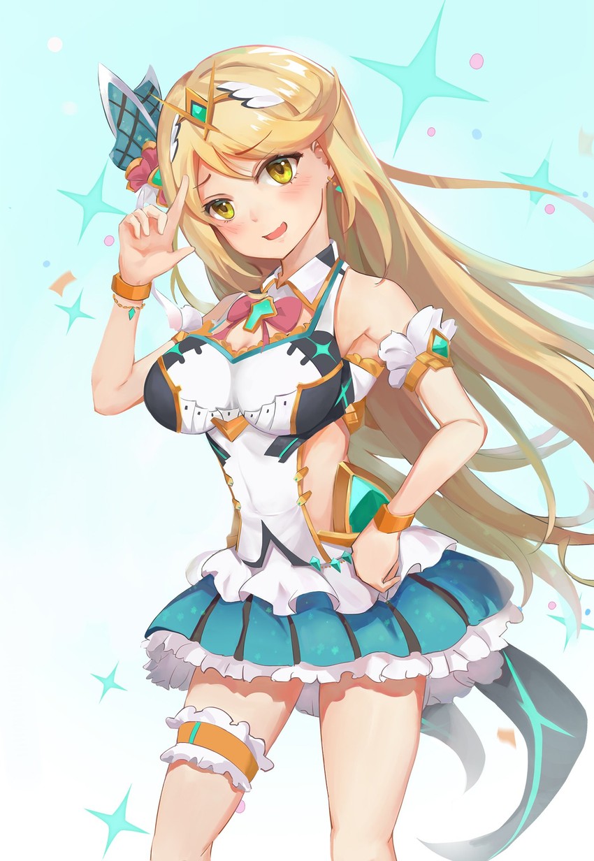 mythra (xenoblade chronicles and 1 more) drawn by kiiro_kimi