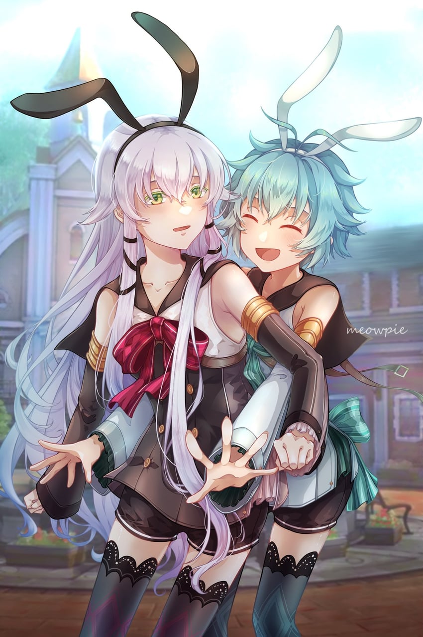 altina orion and millium orion (eiyuu densetsu and 2 more) drawn by meowpie