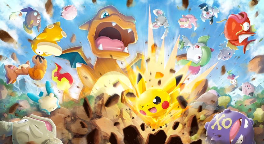 pikachu, charizard, kirlia, jigglypuff, meowth, and 13 more (pokemon and 2 more)