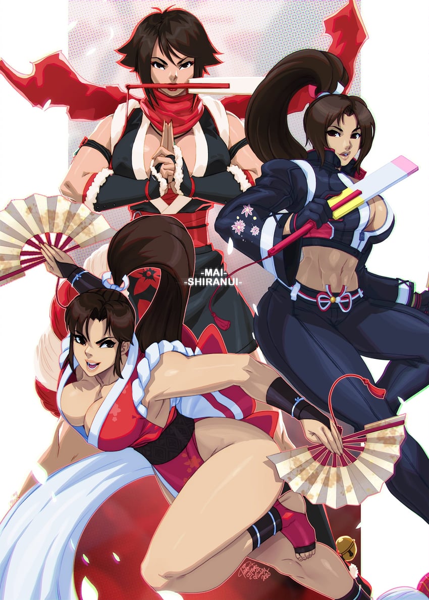 shiranui mai (the king of fighters and 3 more) drawn by tovio_rogers