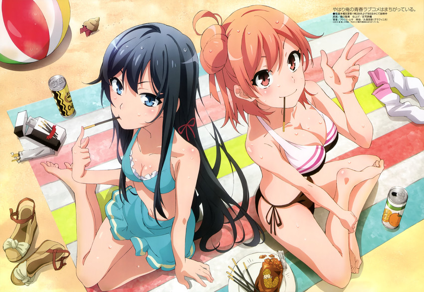 yukinoshita yukino and yuigahama yui (megami magazine and 1 more) drawn by higuchi_satomi