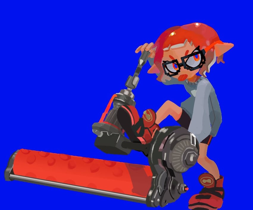 inkling player character, inkling girl, and 8-bit (splatoon 3 and 1 more) drawn by cacthec