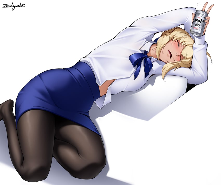 artoria pendragon and saber (fate and 1 more) drawn by zealyush
